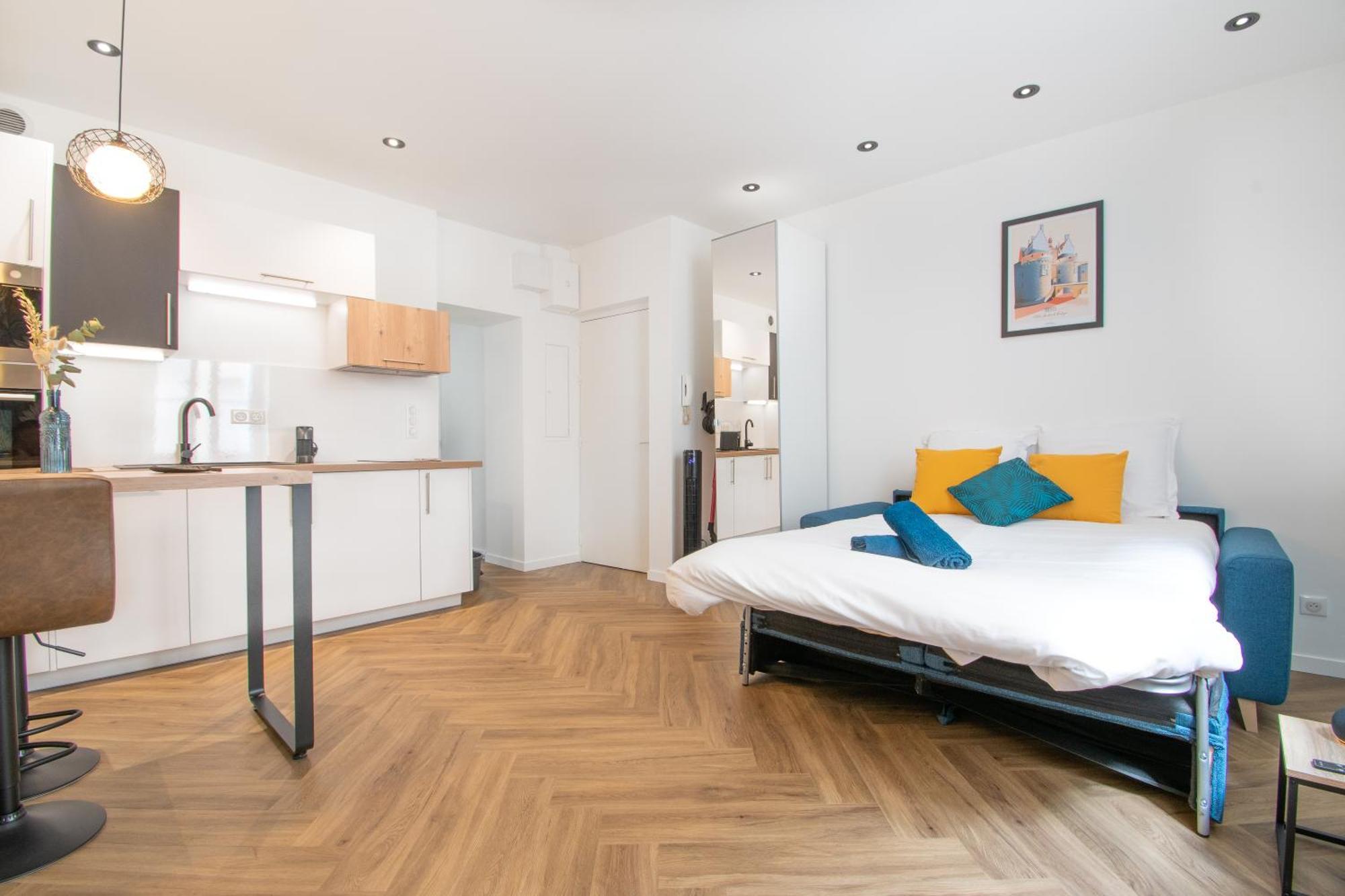 L'Appartement Des Ducs Avec Baignoire Double Нант Екстериор снимка